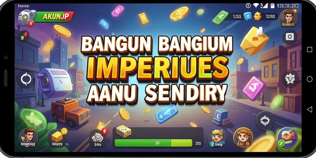 Menampilkan gameplay seru dalam membangun bisnis di AKUNJP.