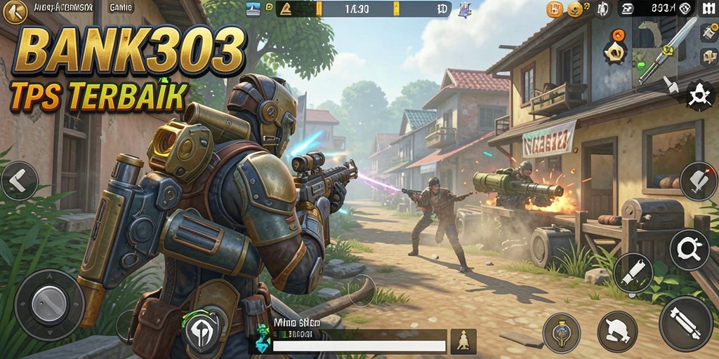 Screenshot menampilkan aksi intens di BANK303 dengan kontrol TPS yang halus dan grafis cemerlang.