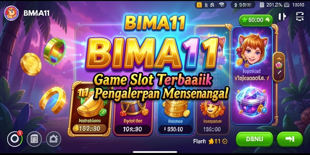 Tampilan gameplay BIMA11 yang menarik dan penuh warna.