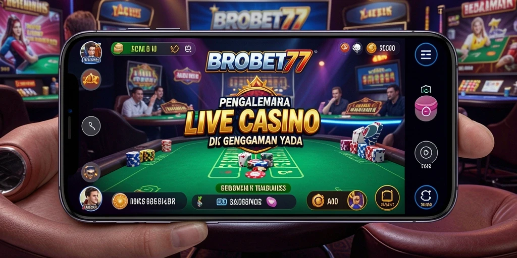 Tampilan menarik dari gameplay Live Casino di BROBET77.