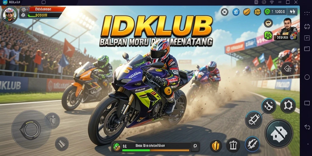 Gameplay seru balapan motor di IDKLUB
