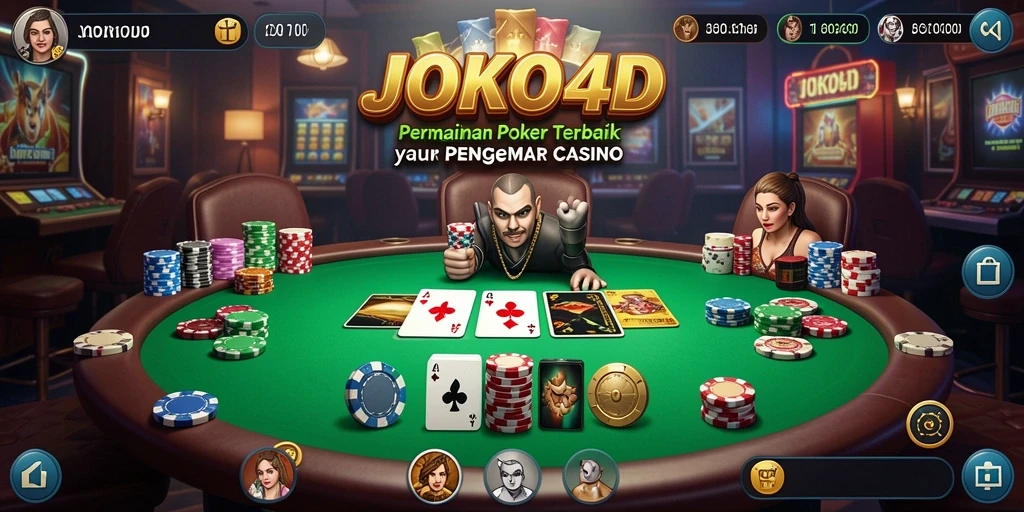 Screenshot utama JOKO4D menampilkan gameplay Poker yang menarik.