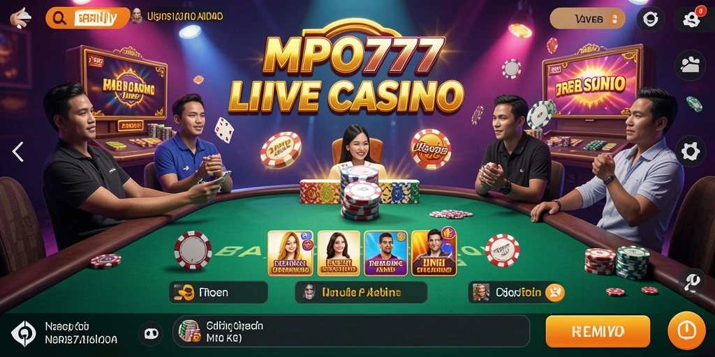 Tampilan menarik gameplay Live Casino MPO777 dengan dealer profesional.