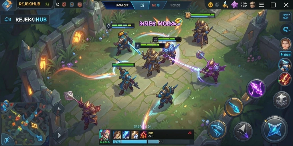 Tampilan seru dari gameplay REJEKIHUB yang penuh strategi.