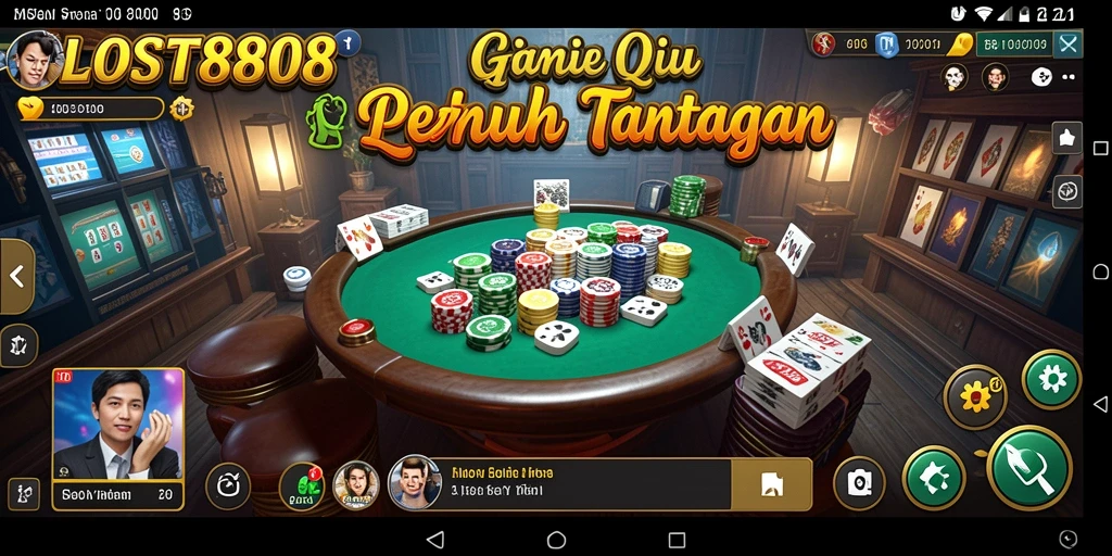 Tampilan gameplay QiuQiu yang menegangkan dalam SLOST8808.