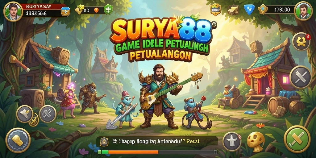 Tampilan gameplay menawan dari SURYA88 dengan mekanisme Idle.