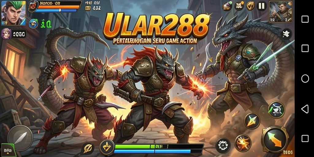 Tampilan aksi mendebarkan dari gameplay ULAR288.